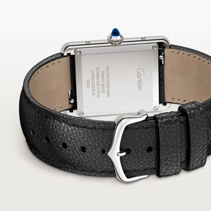 Cartier Tank Must Großes Modell Quarzwerk Stahl Leder WSTA0041 – Bild 3