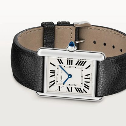 Cartier Tank Must Großes Modell Quarzwerk Stahl Leder WSTA0041 – Bild 4