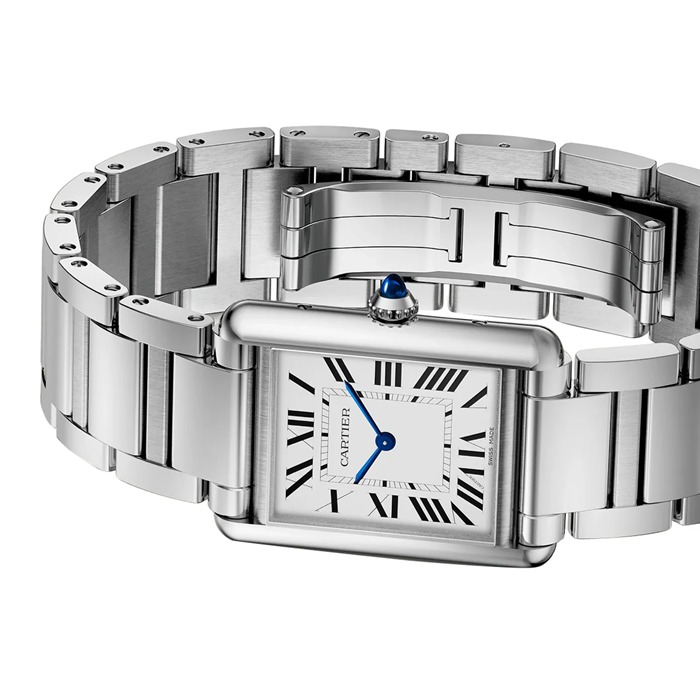 Cartier Tank muss Uhr großes Modell Photovoltaic SolarBeat™ Bewegung Stahlgehäuse WSTA0092 – Bild 3