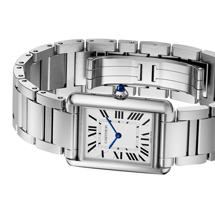 Cartier Tank muss Uhr großes Modell SolarBeat Photovoltaic Bewegung Stahlgehäuse WSTA0122 – Bild 3