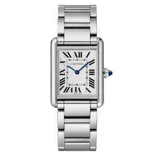 Cartier Tank muss Uhr großes Modell SolarBeat Photovoltaic Bewegung Stahlgehäuse WSTA0122