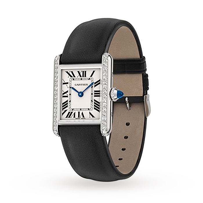 Cartier Tank muss Uhr kleines Modell Quarzwerk Stahl W4TA0031 – Bild 2