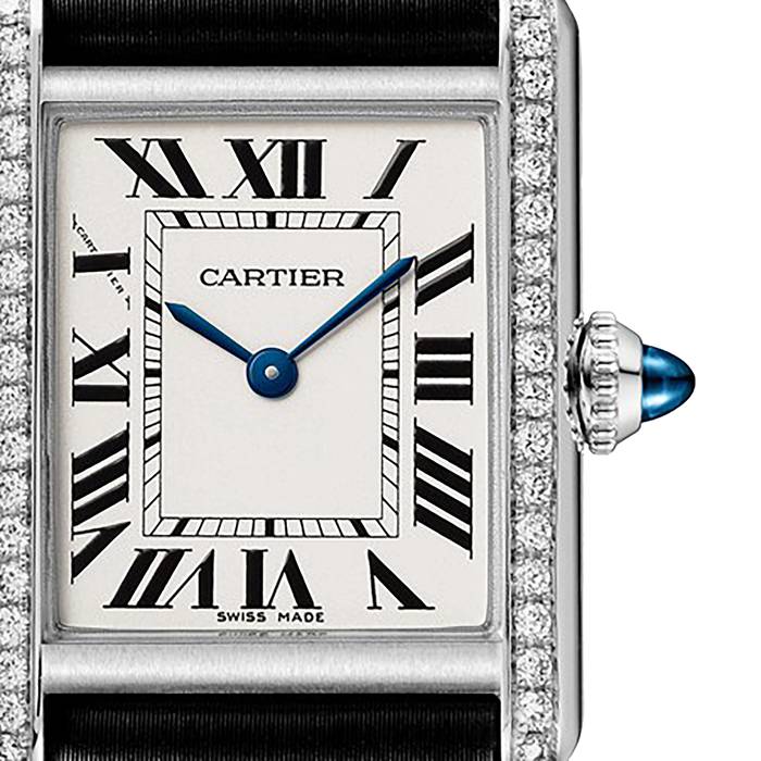 Cartier Tank muss Uhr kleines Modell Quarzwerk Stahl W4TA0031 – Bild 5
