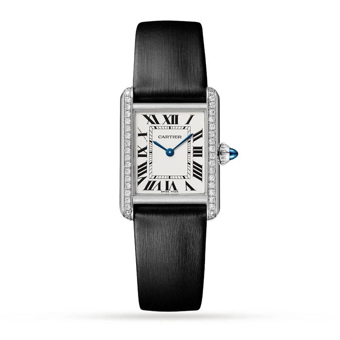 Cartier Tank muss Uhr kleines Modell Quarzwerk Stahl W4TA0031