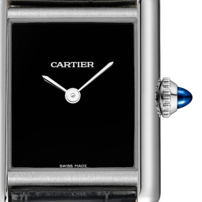 Cartier Tank muss Uhr kleines Modell Quarzwerk Stahlgehäuse WSTA0071 – Bild 5