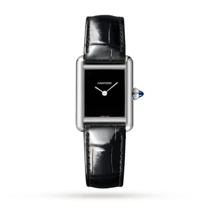 Cartier Tank muss Uhr kleines Modell Quarzwerk Stahlgehäuse WSTA0071