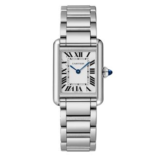 Cartier Tank muss Uhr kleines Modell SolarBeat Photovoltaic Bewegung Stahlgehäuse WSTA0121