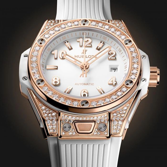 Hublot Big Bang One Click King Gold Weiß Pavé 33mm Uhr 485.OE.2080.RW.1604 – Bild 2