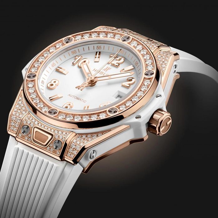 Hublot Big Bang One Click King Gold Weiß Pavé 33mm Uhr 485.OE.2080.RW.1604 – Bild 4