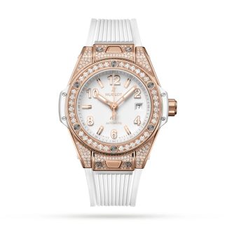 Hublot Big Bang One Click King Gold Weiß Pavé 33mm Uhr 485.OE.2080.RW.1604