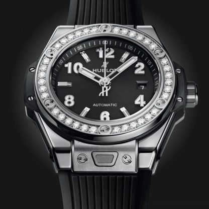 Hublot Big Bang One Click Stahl Diamanten 33mm Uhr 485.SX.1170.RX.1204 – Bild 2