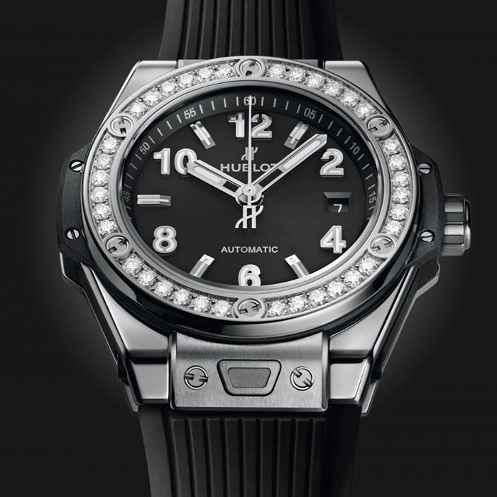 Hublot Big Bang One Click Stahl Diamanten 33mm Uhr 485.SX.1170.RX.1204 – Bild 2