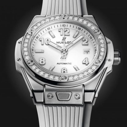 Hublot Big Bang One Click Stahl weiß Diamanten 33mm Uhr 485.SE.2010.RW.1204 – Bild 2