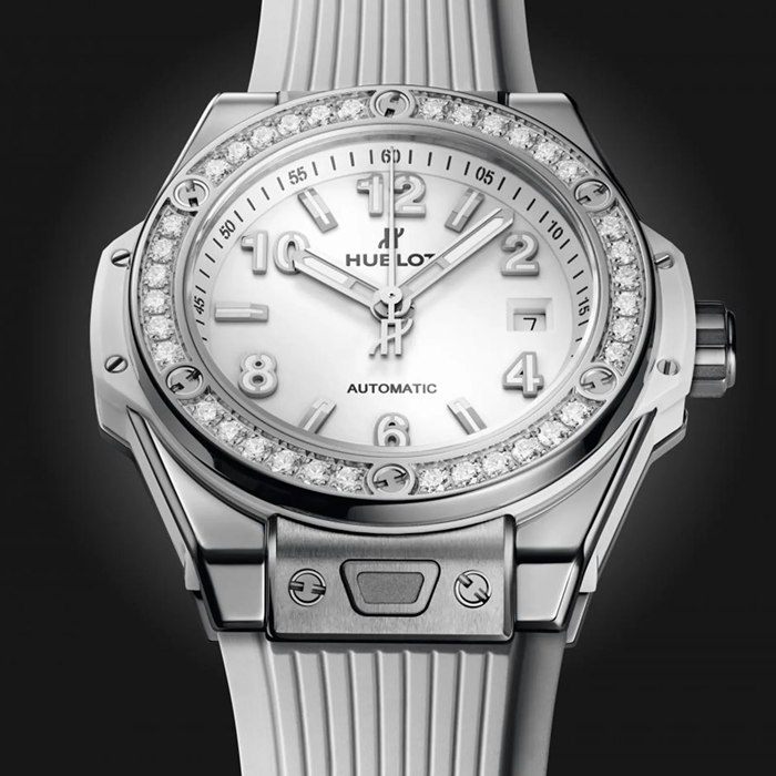 Hublot Big Bang One Click Stahl weiß Diamanten 33mm Uhr 485.SE.2010.RW.1204 – Bild 2