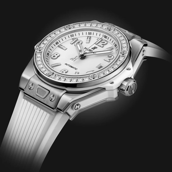 Hublot Big Bang One Click Stahl weiß Diamanten 33mm Uhr 485.SE.2010.RW.1204 – Bild 3