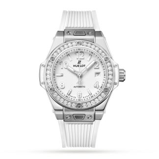 Hublot Big Bang One Click Stahl weiß Diamanten 33mm Uhr 485.SE.2010.RW.1204