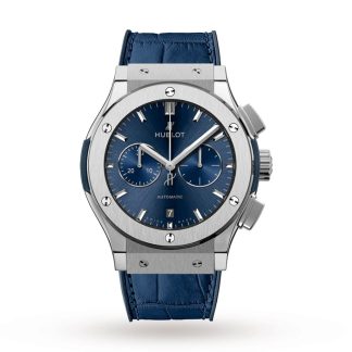 Hublot Classic Fusion Blau Chronograph Titan 42mm 541.NX.7170.LR