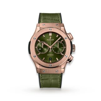 Hublot Classic Fusion Chronograph König Gold Grün 45mm 521.OX.8980.LR