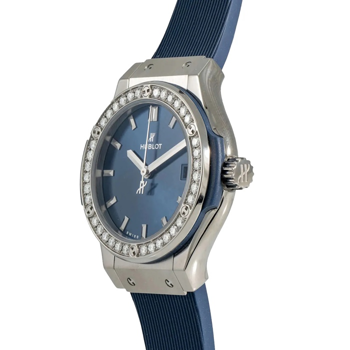 Hublot Classic Fusion Titan Blau 33mm 581.NX.7170.RX.1104 – Bild 2