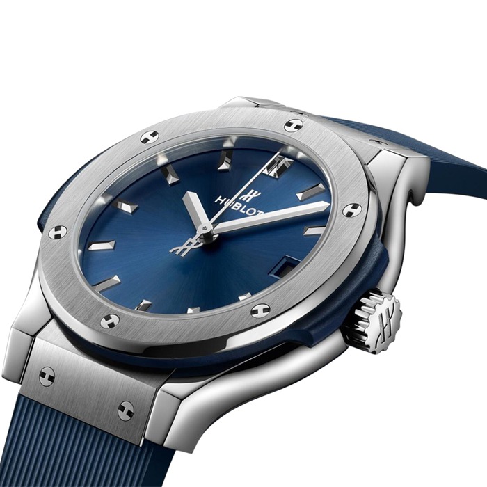 Hublot Classic Fusion Titan Blau 33mm 581.NX.7170.RX.1104 – Bild 4