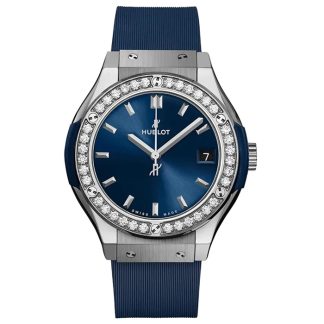 Hublot Classic Fusion Titan Blau 33mm 581.NX.7170.RX.1104