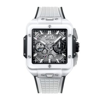 Hublot Square Bang Unico Weiß Keramik 42mm 821.HX.0170.RX