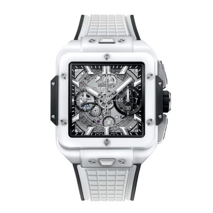 Hublot Square Bang Unico Weiß Keramik 42mm 821.HX.0170.RX
