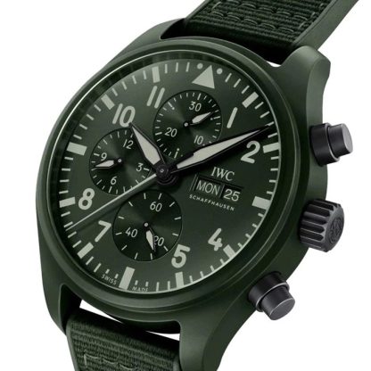 IWC Pilot's Chronograph Top Gun Edition Woodland 44,5 mm Herrenuhr Grün IW389106 – Bild 3