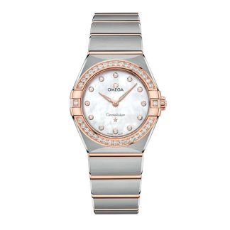 Omega Constellation 28mm Damenuhr Weiß O13125286055001