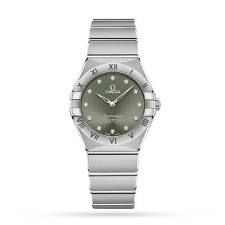 Omega Constellation Co-Axial 28mm Damenuhr Grün O13110286060001