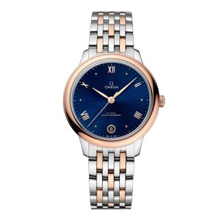 Omega De Ville Prestige 34mm Damenuhr Blau O43420342003001