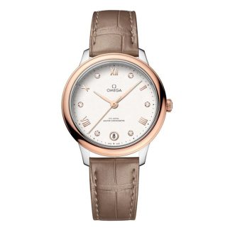 Omega De Ville Prestige 34mm Damenuhr Silber O43423342052001