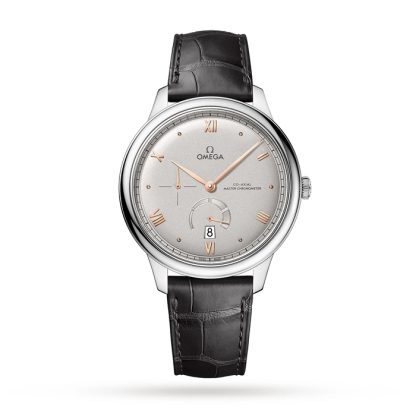 Omega De Ville Prestige Co-Axial Chronometer Gangreserve 41mm Herrenuhr Silber O43413412106001