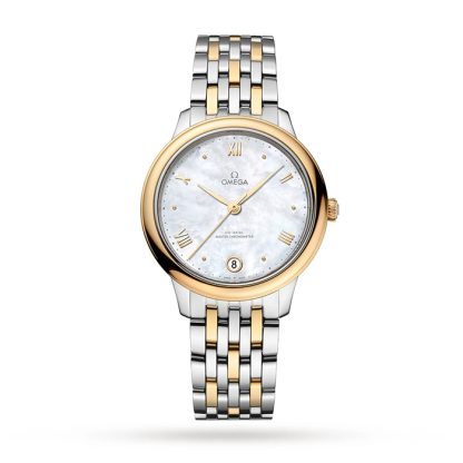 Omega De Ville Prestige Co-Axial Master Chronometer 34mm Damenuhr weiß O43420342005002