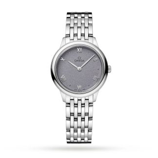 Omega De Ville Prestige Quarz 27,5 mm Damenuhr Lila O43410286003001