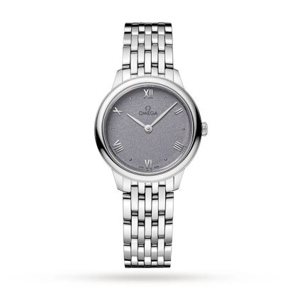 Omega De Ville Prestige Quarz 27,5 mm Damenuhr Lila O43410286003001