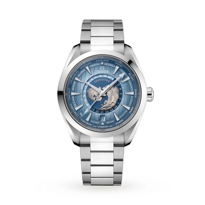 Omega Seamaster Aqua Terra 150M Co-Axial Master Chronometer Gmt Worldtimer 43mm Sommer Blau O22010432203002