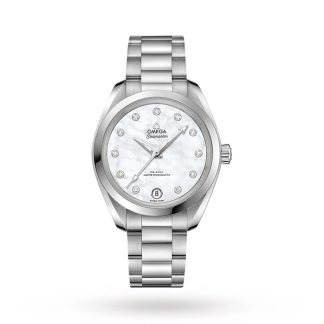 Omega Seamaster Aqua Terra 150M Damen 34mm Automatik Co-Axial Diamond Dot Uhr O22010342055001