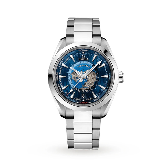 Omega Seamaster Aqua Terra 150m Co-Axial GMT Worldtimer 43mm Herrenuhr O22010432203001
