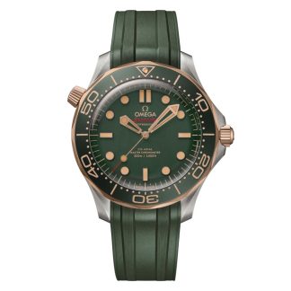 Omega Seamaster Diver 300M 42mm Herrenuhr Grüner Kautschuk O21092422010001