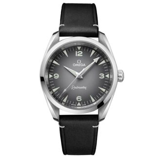 Omega Seamaster Railmaster 38mm Herrenuhr grau Leder O23512382006001