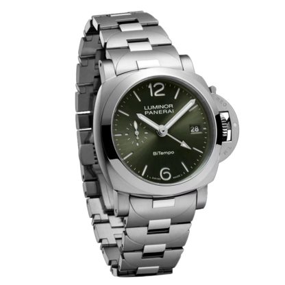 Panerai Luminor Quaranta BiTempo 40mm Herrenuhr Grün PAM01640 – Bild 2