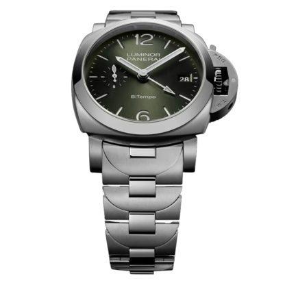 Panerai Luminor Quaranta BiTempo 40mm Herrenuhr Grün PAM01640 – Bild 3