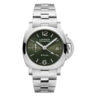Panerai Luminor Quaranta BiTempo 40mm Herrenuhr Grün PAM01640