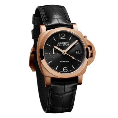 Panerai Luminor Quaranta BiTempo Goldtech 40mm Herrenuhr schwarz PAM01641 – Bild 2