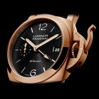 Panerai Luminor Quaranta BiTempo Goldtech 40mm Herrenuhr schwarz PAM01641 – Bild 3