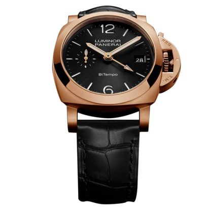 Panerai Luminor Quaranta BiTempo Goldtech 40mm Herrenuhr schwarz PAM01641 – Bild 4