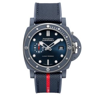 Panerai Submersible QuarantaQuattro Luna Rossa Ti-Ceramitech 44mm Herrenuhr blau PAM01466
