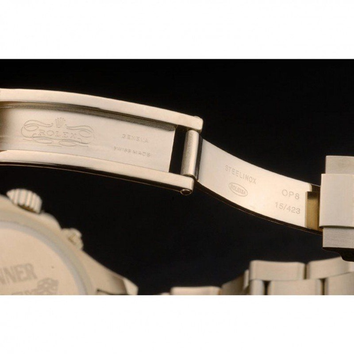 Replica Rolex Daytona Cosmograph Regenbogenkristalle Lünette Rose Gold Armband Schwarzes Zifferblatt 80251 – Bild 7