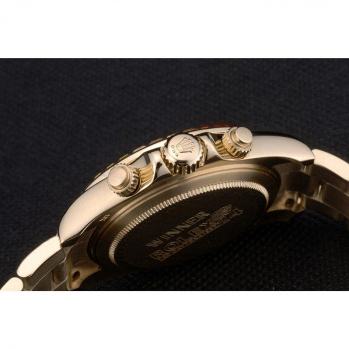 Replica Rolex Daytona Cosmograph Regenbogenkristalle Lünette Rose Gold Armband Schwarzes Zifferblatt 80251 – Bild 9